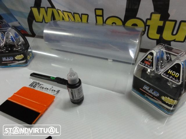 Farois frontais com luz branca 5000k para Honda civic 92-95 JDM Fundo preto - 14