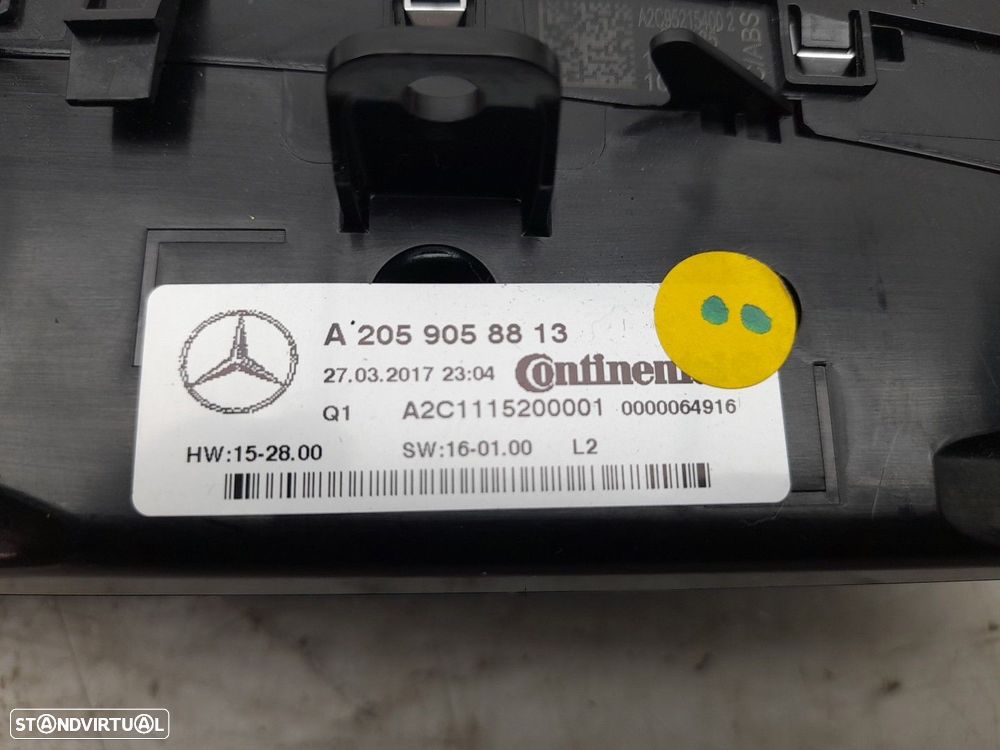 Botão / interruptor do AC MERCEDES-BENZ Classe C (W205) - 5