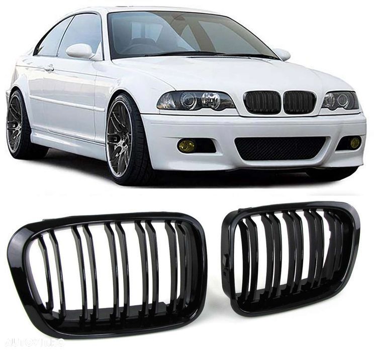 Grile duble pentru Bmw e46 limo touring nfl 98-01 - 1