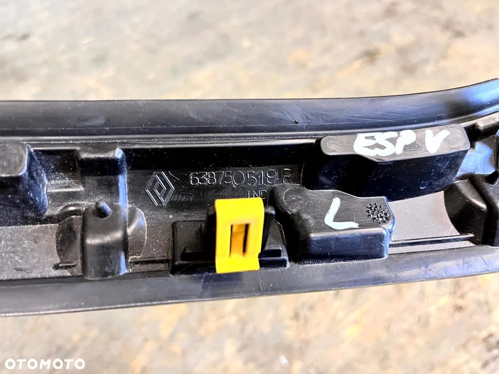 RENAULT ESPACE V LISTWA CHROM BŁOTNIKA LEWA 638750519R - 5