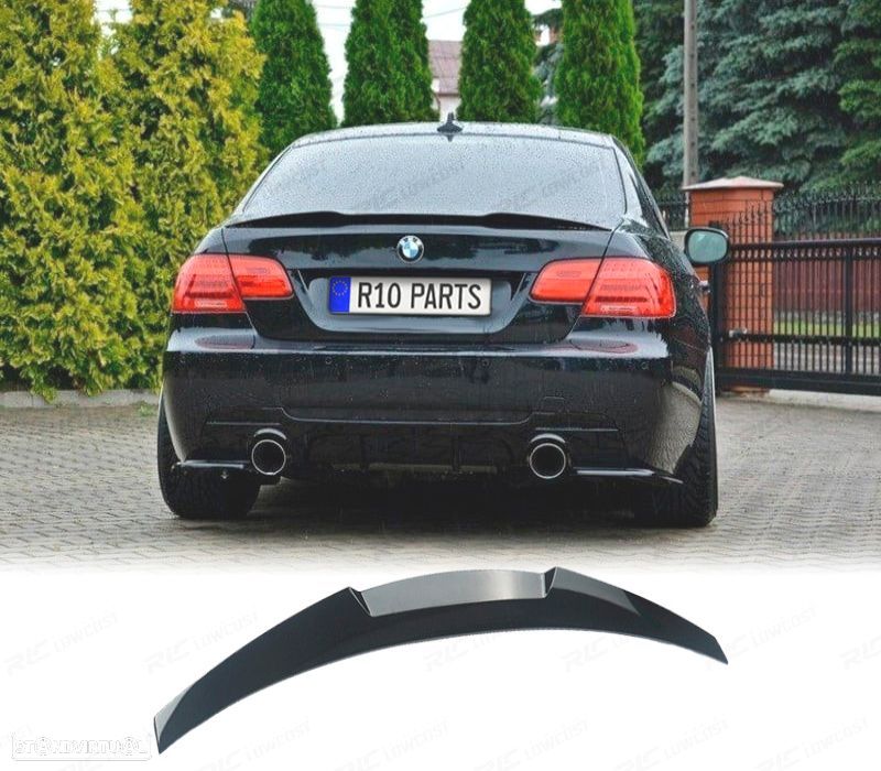 AILERON LIP BMW E92 COUPE 06-14 LOOK M4 PRETO BRILHANTE - 1