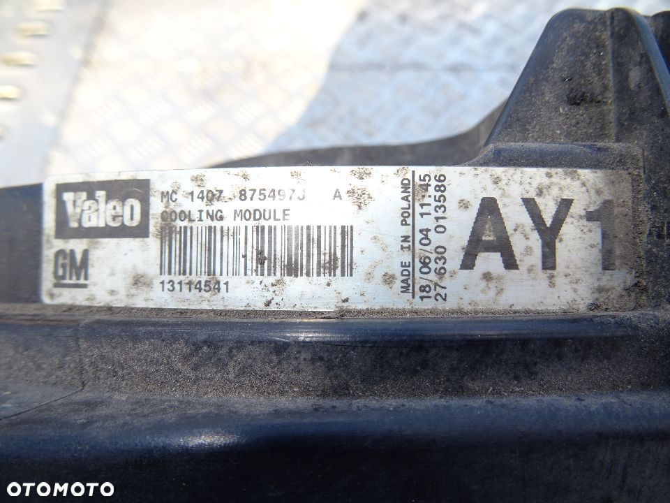 OPEL VECTRA C SIGNUM 3,2 V6  Z32SE WENTYLATORY CHŁODNICY MODUŁ WENTYLATORÓW WIATRAK - 4