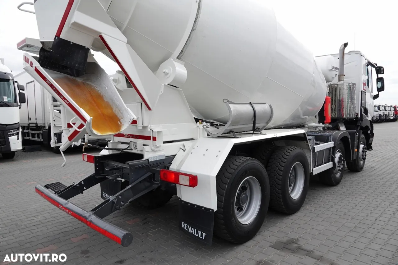 Renault C 380 / 8X4 / BETONER / BETON CONVERTER / LIEBHERR 9 M3 / EURO 6 / 2016 - 13