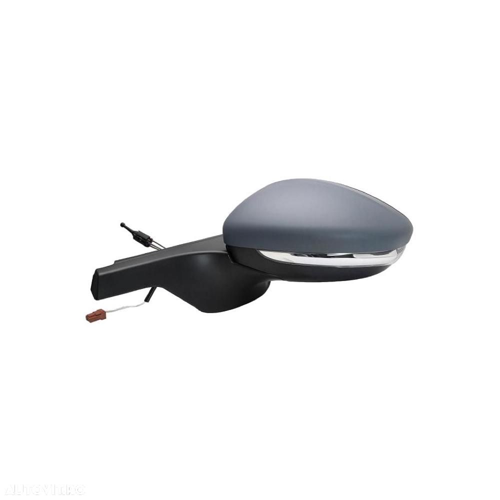 Oglinda exterioara Citroen C3, 11.2016-, stanga/dreapta, reglare manuala; grunduit; geam convex; cromat; 2 pini; cu semnalizare - 1