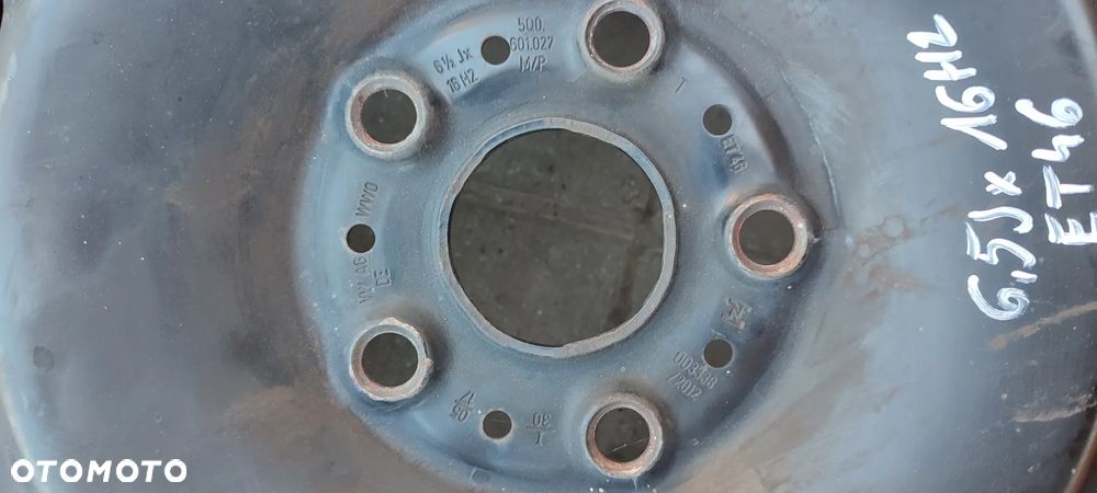 FELGI STALOWE 5Q061027 5x112 6.5Jx16 CALI ET46 VW AUDI SKODA SEAT KOMPLET 4 SZTUKI - 6