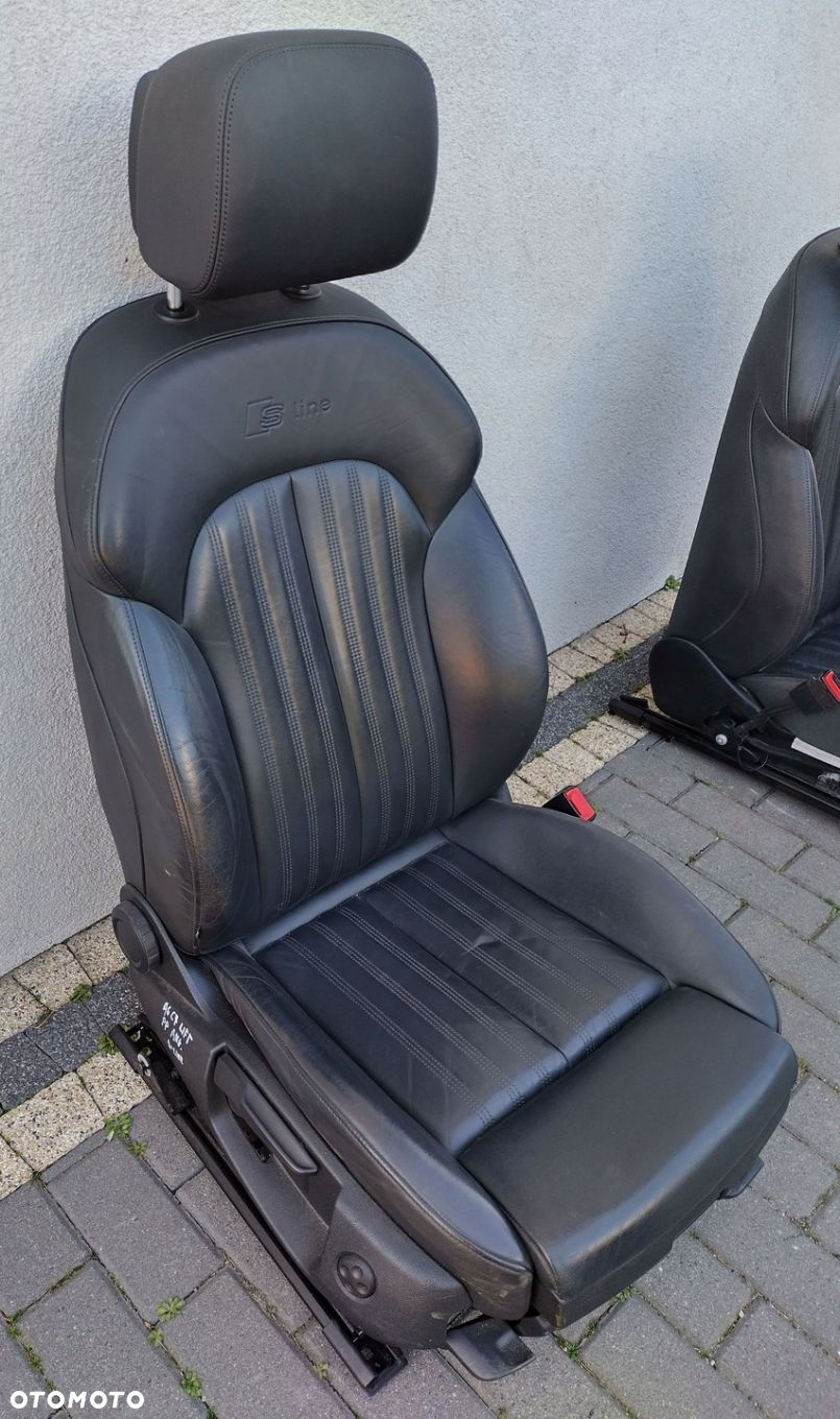 AUDI A6 S6 C7 4G LIFT 15-18 S-LINE FOTEL PRAWY PRZEDNI CZARNA SKÓRA UK - 10