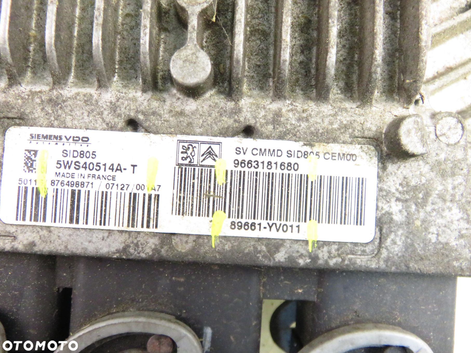 STEROWNIK CITROEN C1 1.4 HDi  89661YV011 9663181680 5WS40514AT - 5