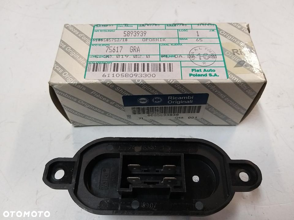 Element regulacyjny dmuchawy Opornik rezystor   FIAT PUNTO 1.1-1.7D 09.93-06.00 - 3