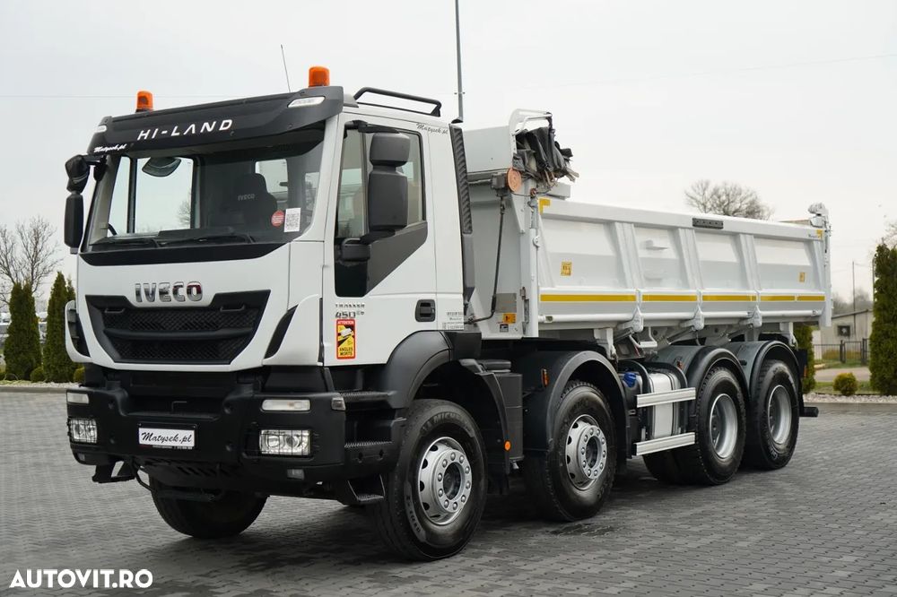 Iveco TRAKKER / 8x4 / BASCULATOR / HIDRODOXY SIDE / BORDMATIC / EURO 6 / MEILLER KIPPER - 11