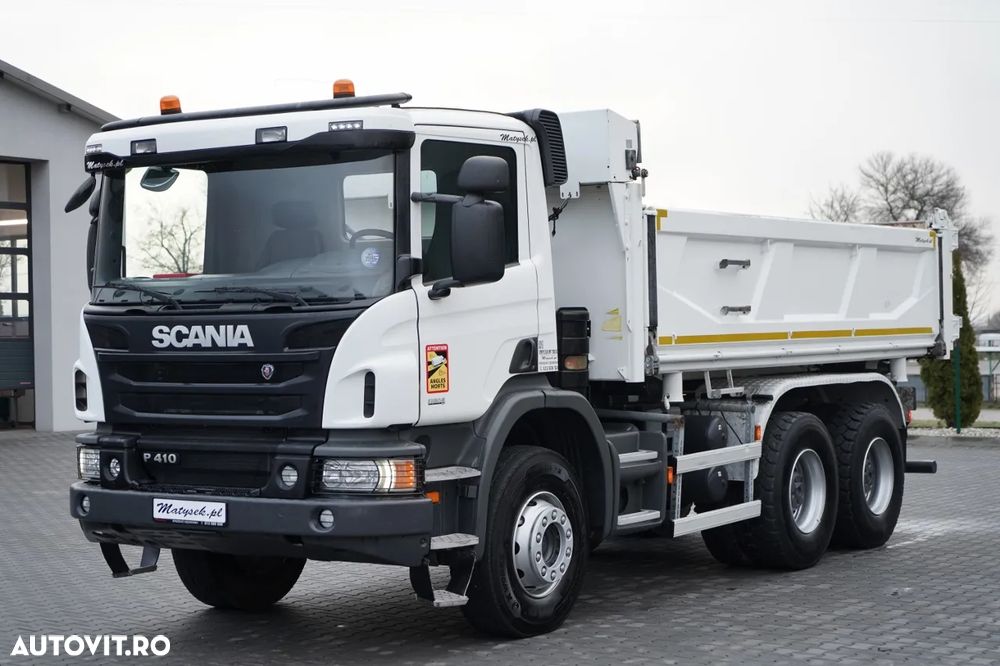 Scania P 410 / 6x4 / BASCULĂ DUBLU / HYDRODOLTA / BOARDMATIC / AUTOMATĂ / EURO 6 - 11