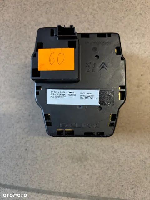 PANEL PRZEŁĄCZNIK RADIA NAWIGACJI PEUGEOT 508 9802378577 - 2