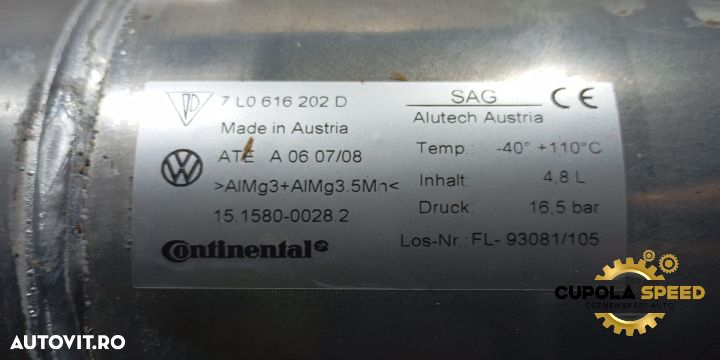 Rezervor presiune aer 7L0616202D Porsche Cayenne 957 [facelift] [2007 - 2