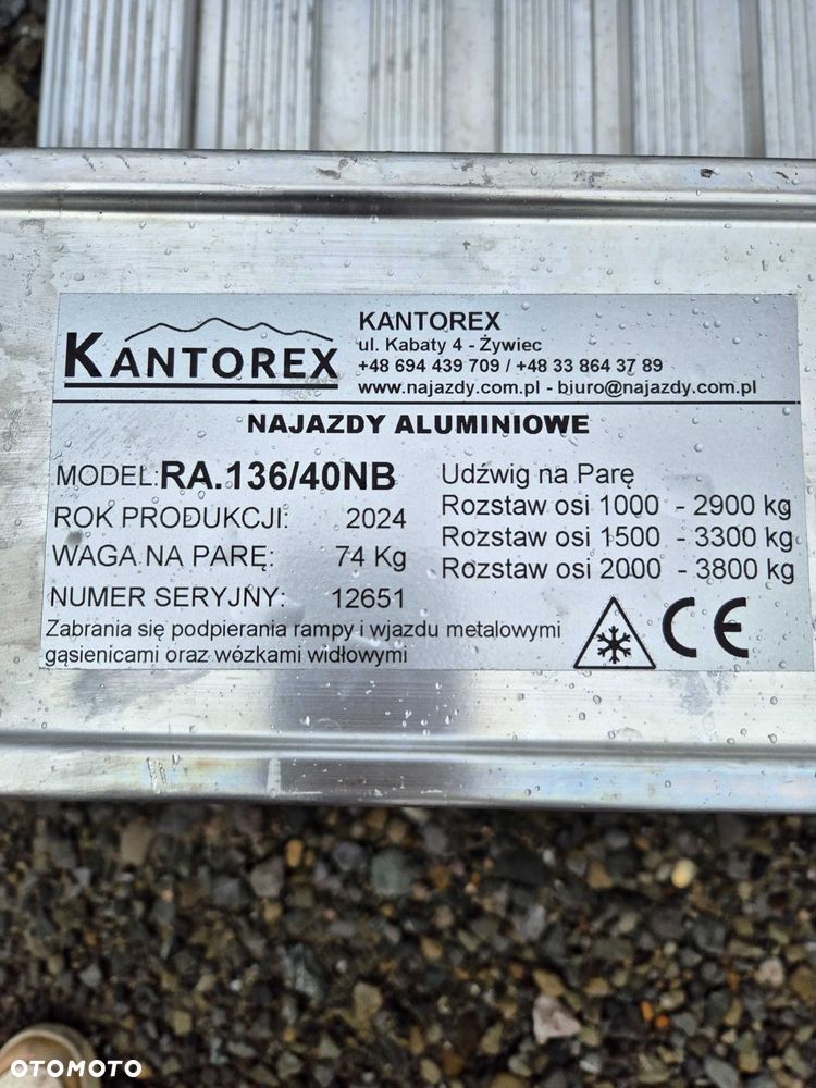 Najazdy aluminiowe 4m/3800kg udźwig - Idealne do załadunku minikoparek, dostawa kurierem - 2