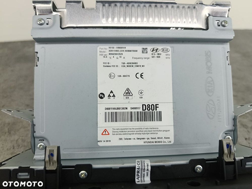 RADIO NAWIGACJA FABRYCZNA KIA STONIC 96160-H8800FHV  M30420012528 - 7