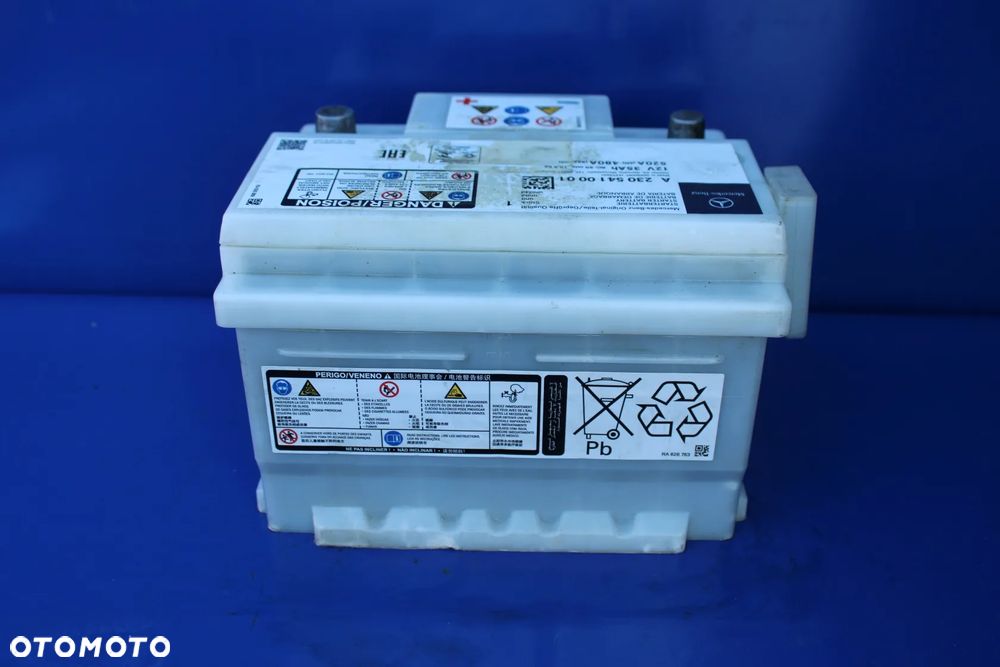Akumulator AGM 12V 35Ah 520A sprawny OE Mercedes SL R230 W230 A2305410001 - 5