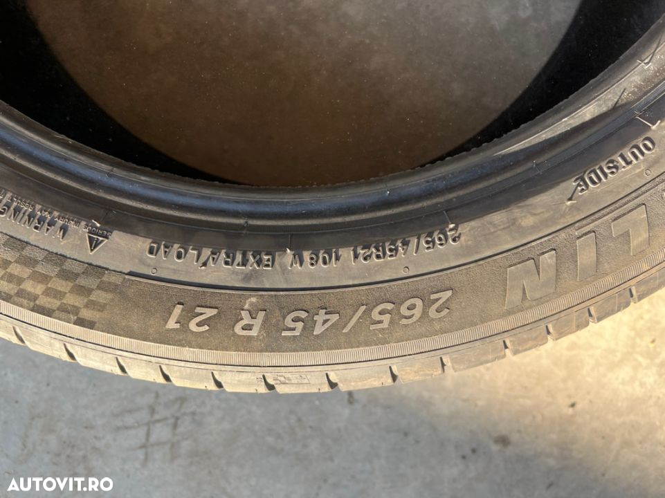 vând 2 anvelope 265/45/21 Michelin de vară ca noi - 4