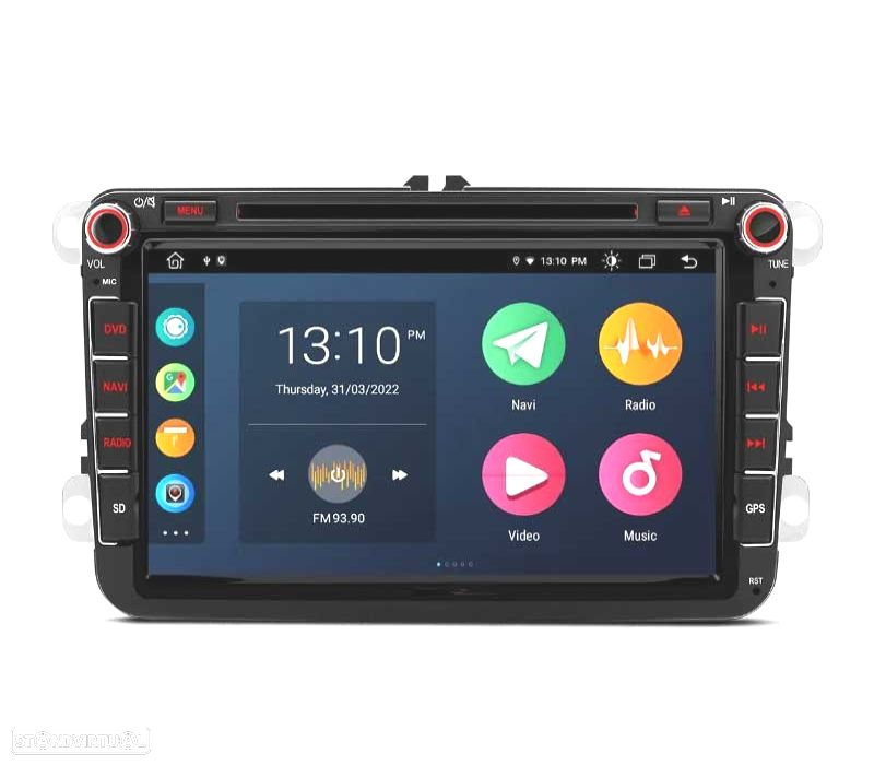 AUTO RADIO GPS ANDROID 12 PARA VOLKSWAGEN VW GOLF POLO PASSAT CADDY TOURAN USB GPS TACTIL HD - 10