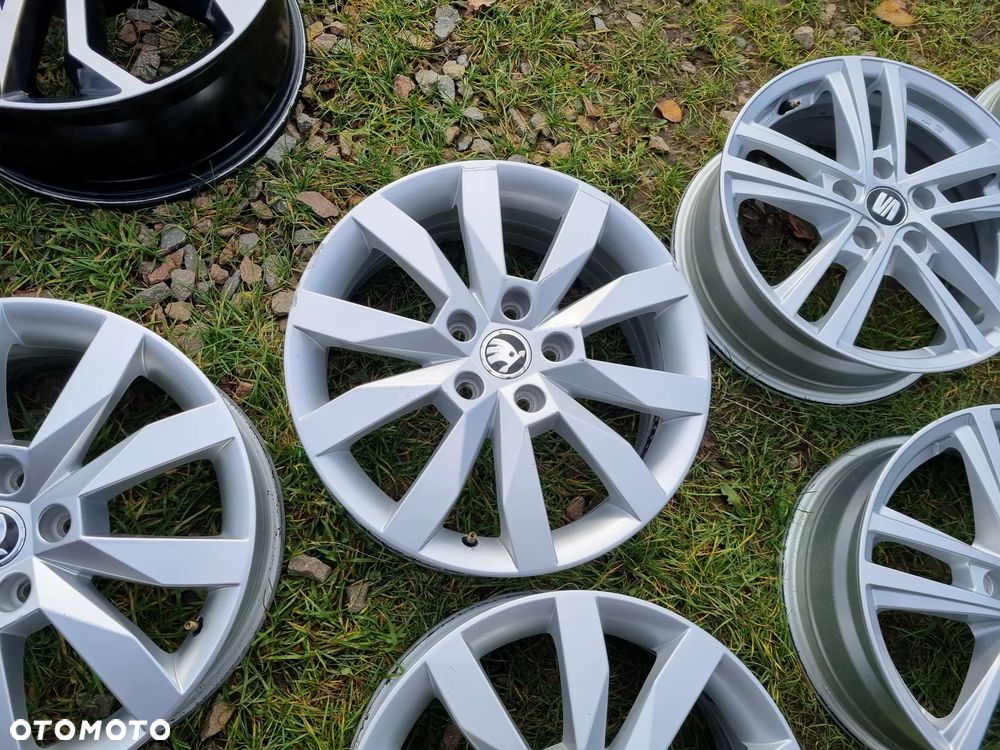 Skoda 5E0 OCTAVIA 3,4,SUPERB,AUDI,VW GOLF,SEAT alu 6x17 ET48 5X112 bdb stan - 4