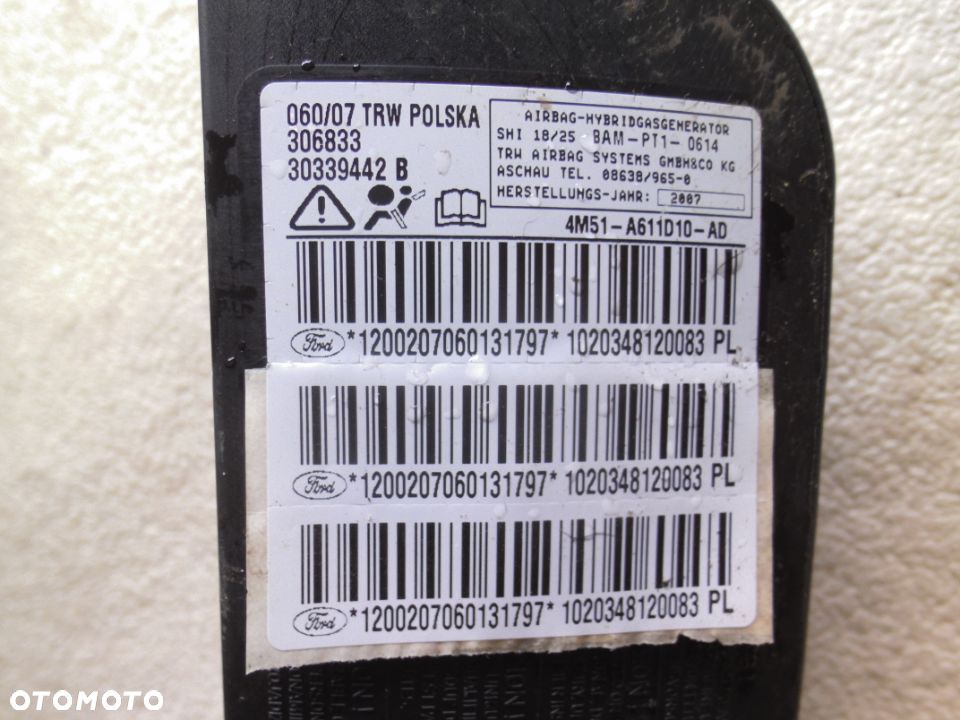 AIRBAG FOTELA PASAŻERA FOCUS MK2 4M51-A611D10-AD - 2
