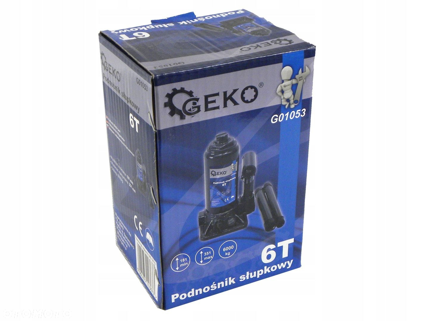 PODNOŚNIK LEWAREK HYDRAULICZNY BUTELKOWY SŁUPKOWY 6T GEKO G01053 - 5