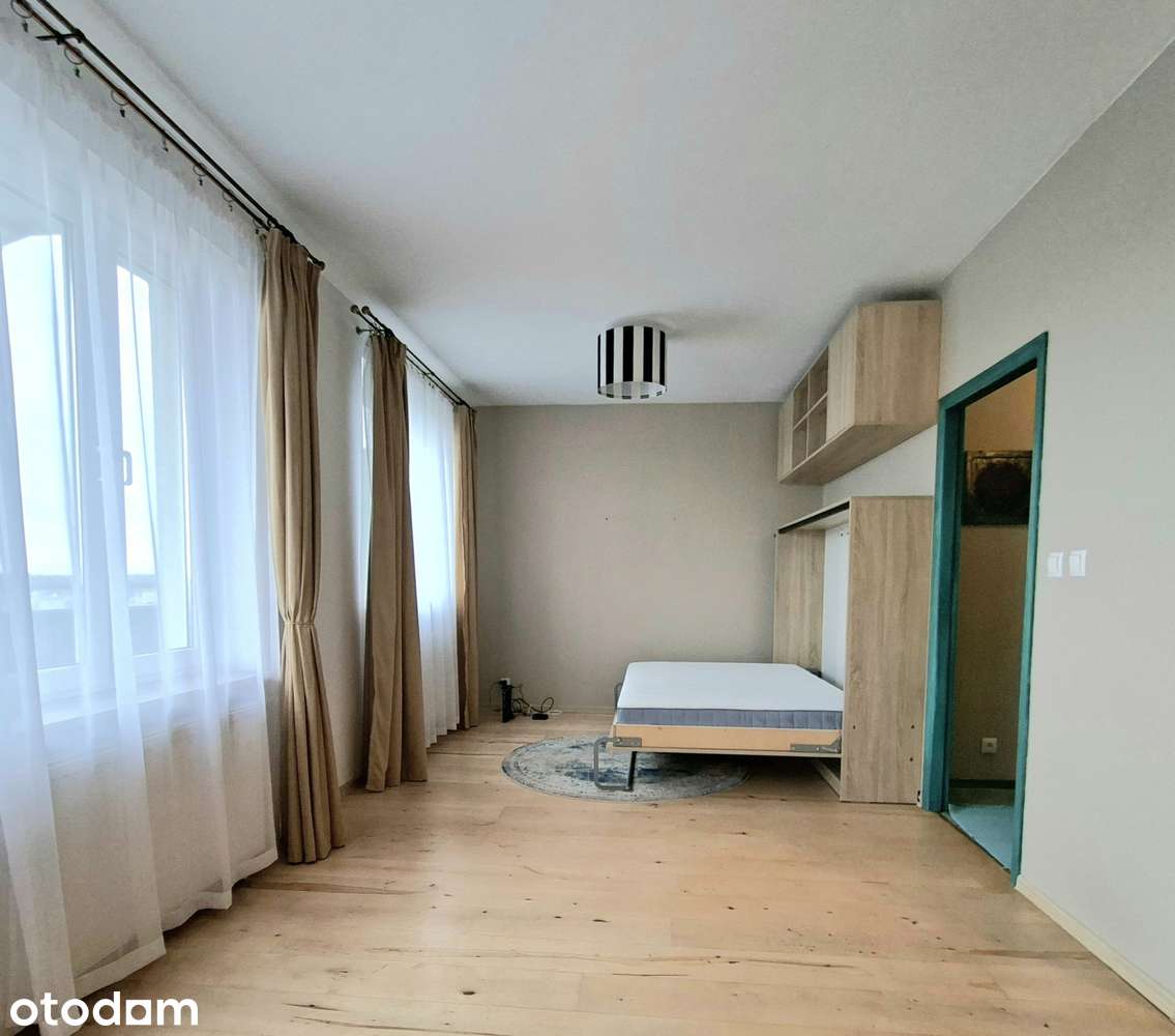 Duża kawalerka 38 m² z klimatyzacją, balkonem, blisko metra | Bemowo