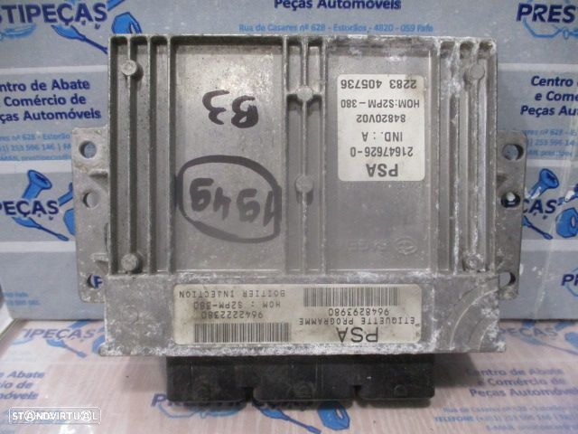 Centralina 9642222380 9648293980 CITROEN C3 FASE 1 2002 1.4I 75CV 5P VERDE PSA - 1