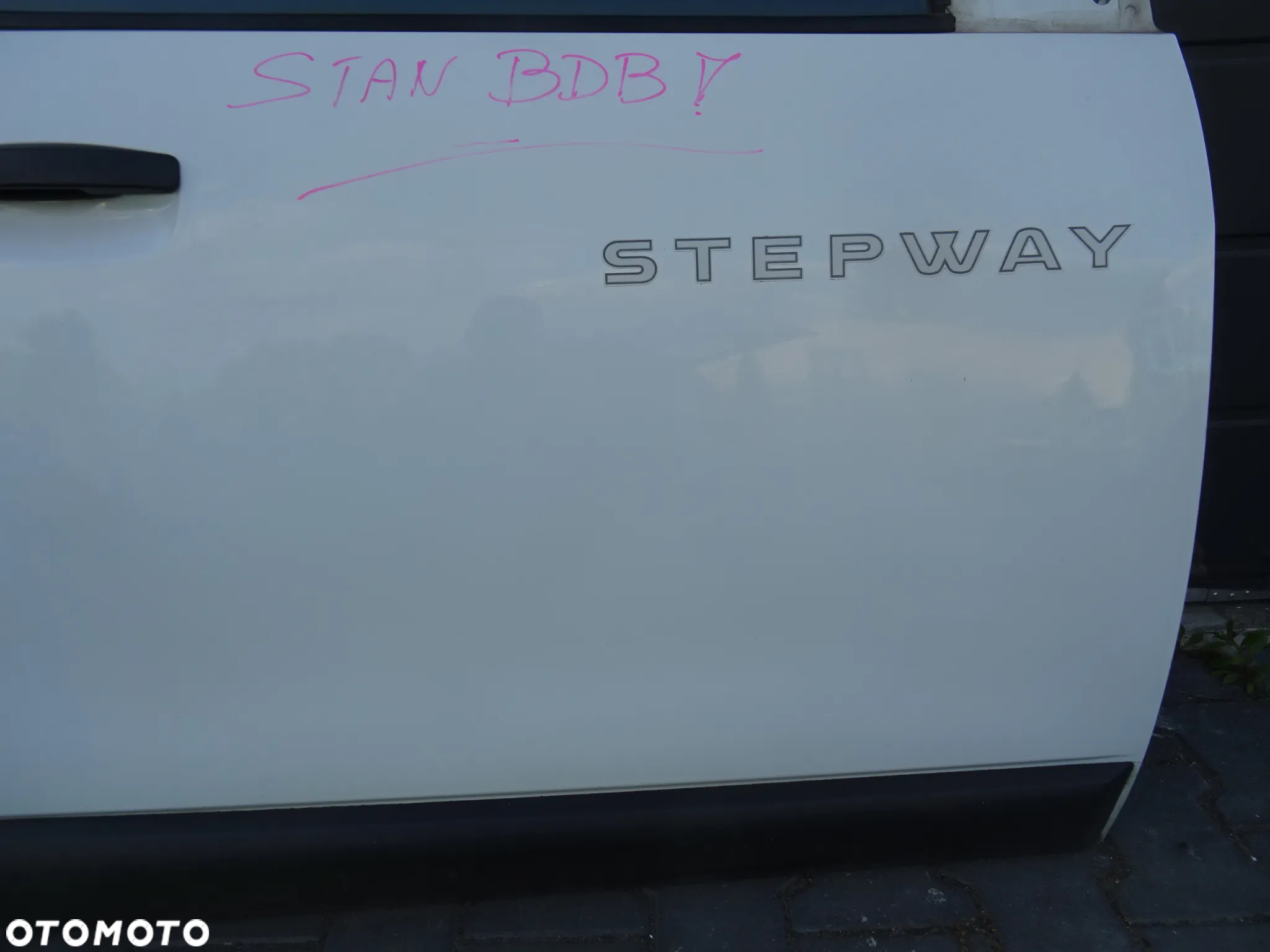 DACIA LODGY STEPWAY DOKKER STEPWAY DRZWI PRAWE BIALE KOMPLETNE LUSTERKO STAN BDB CZESCI ROZNE - 3