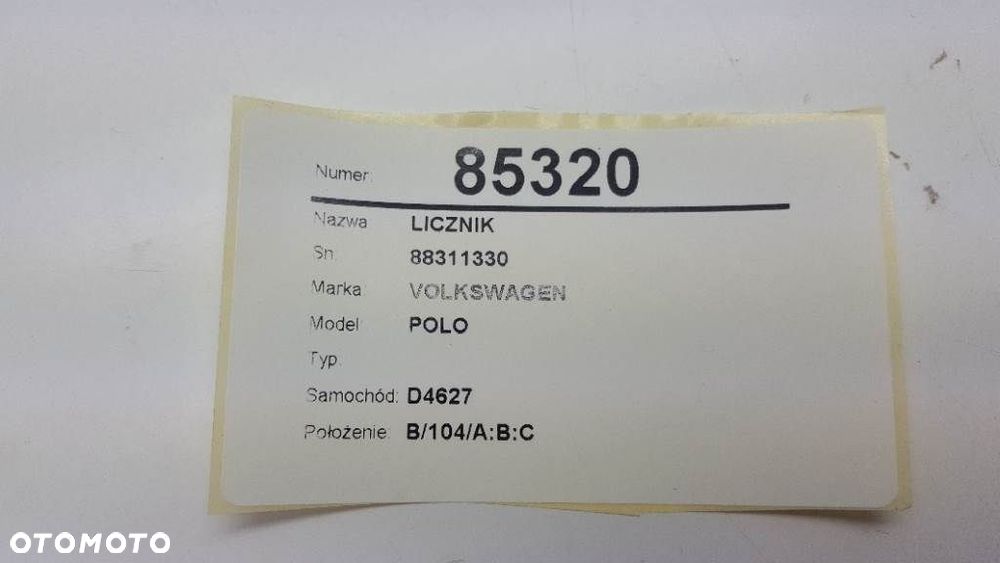 LICZNIK ZEGARY 88311330 VW POLO 9N 2002 1.9 TDI EU - 7