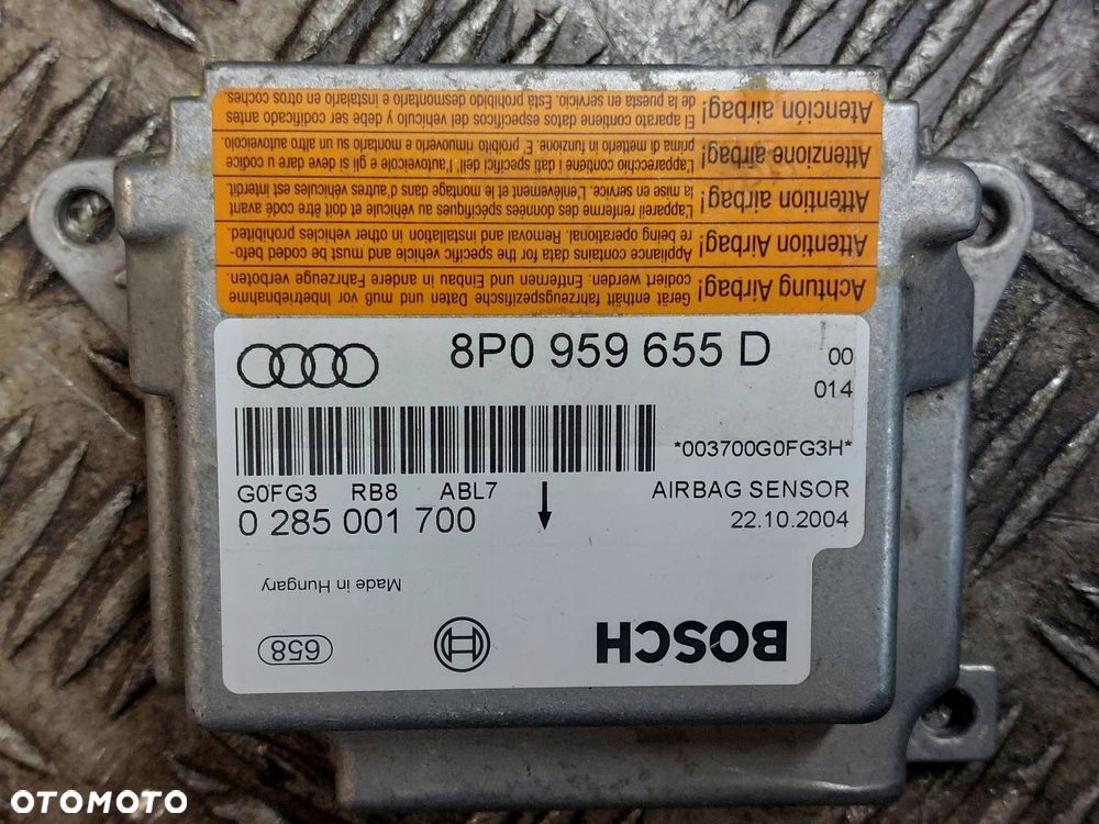 ZESTAW AIRBAG KOKPIT POSTRZAŁOWY AUDI A3 8P 8P0959655D 1K0959653 - 2