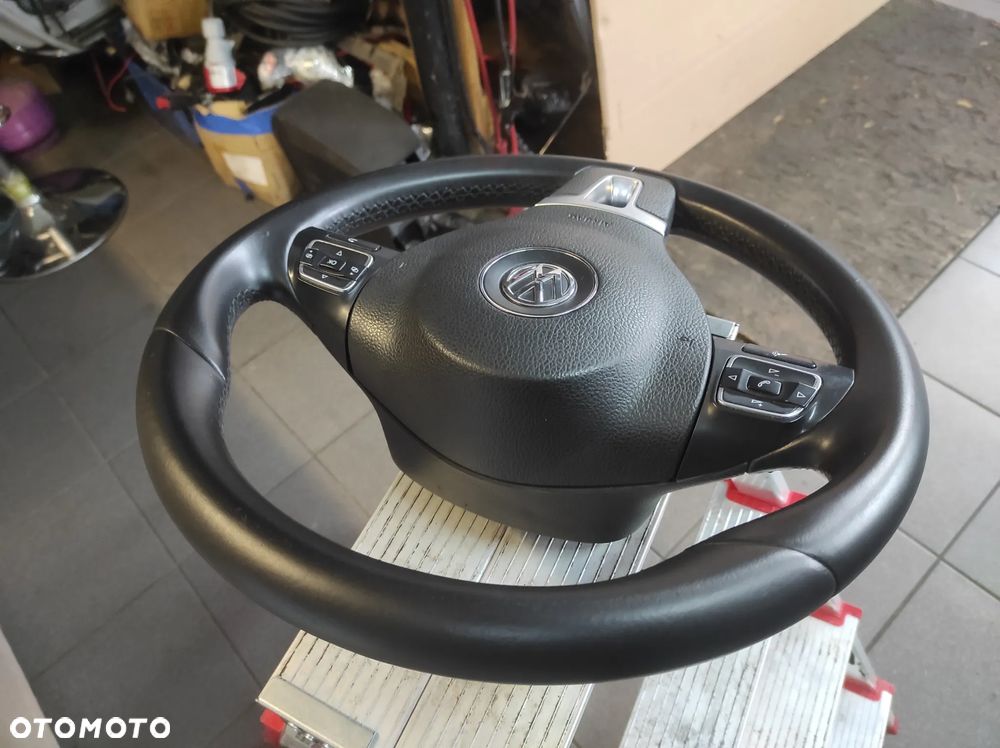 KIEROWNICA 3 RAMIENNA SKÓRA SKÓRZANA MULTIFUNKCJA R LINE VW TIGUAN PASSAT B6 B7 CC SIROCCO CADDY GOLF 5 6 TOURAN EOS POLO 5 6 WYSYŁKA !!! - 10