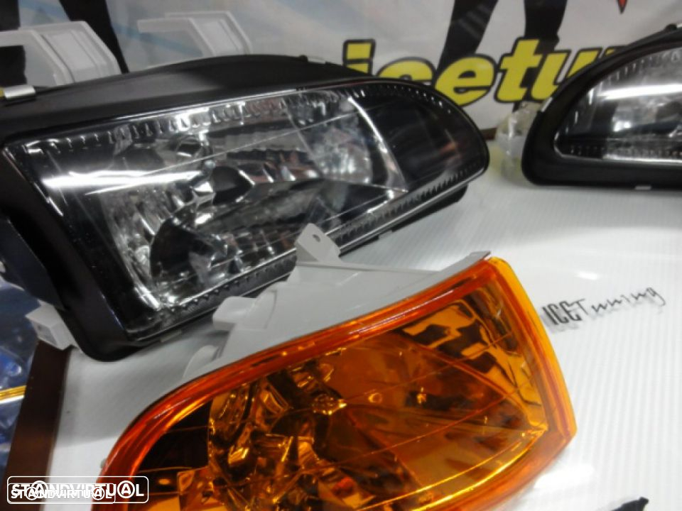 Farois frontais com luz branca 5000k Honda civic 92-95 JDM+piscas frontais eurolook 2, 3 portas  EG3 EG4 EG5 EG6 EJ1 EJ2 - 6