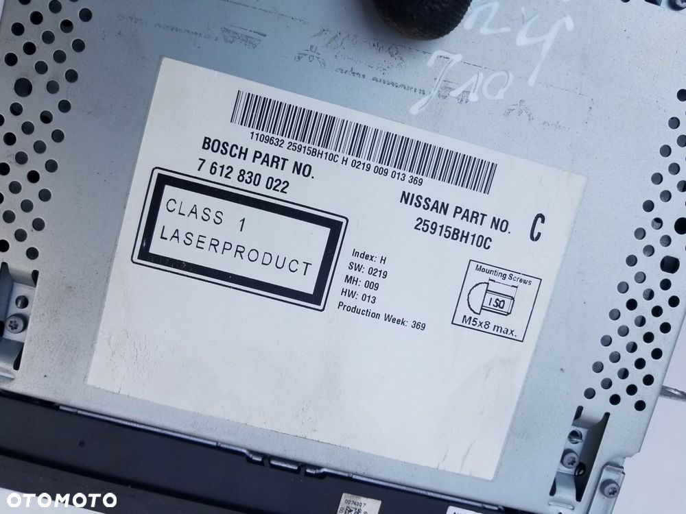 radio cd nawigacja nissan qashqai j10 25915bh10c - 5