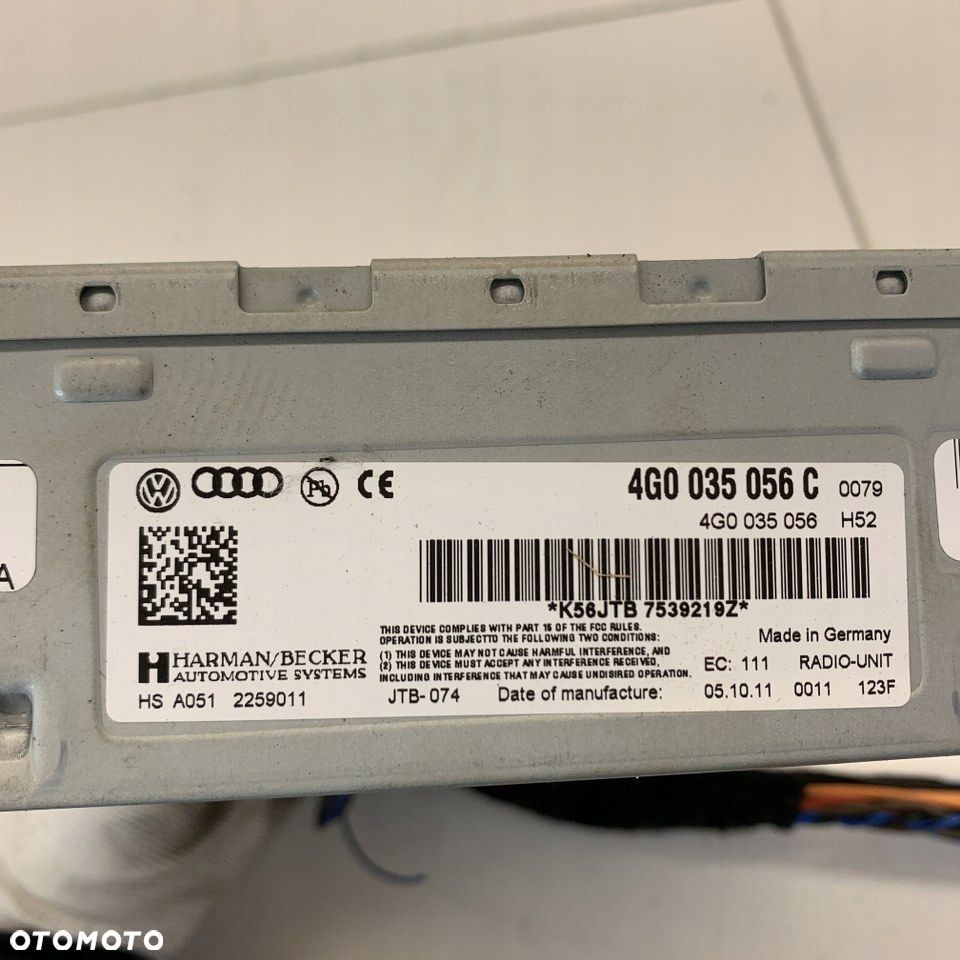 Tuner radia nawigacji MMI AUDI A6 C7 4G 12r - 9