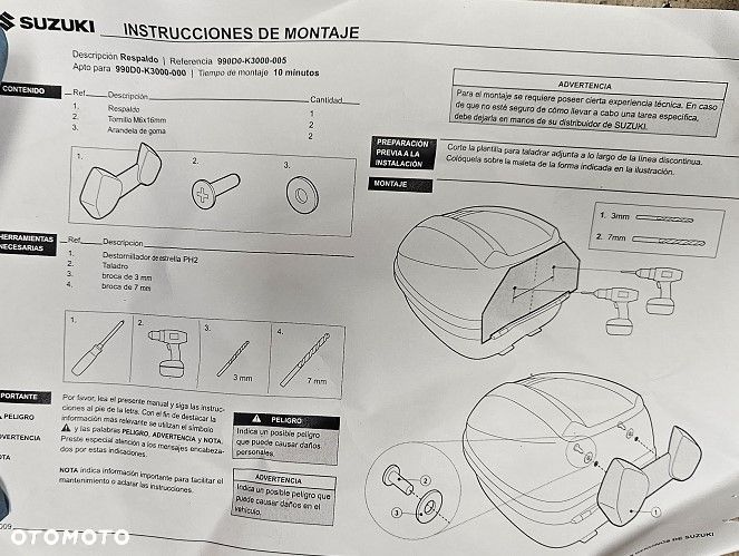 Oparcie pasażera do kufra 30L Suzuki  990D0-K3000-005 - 7