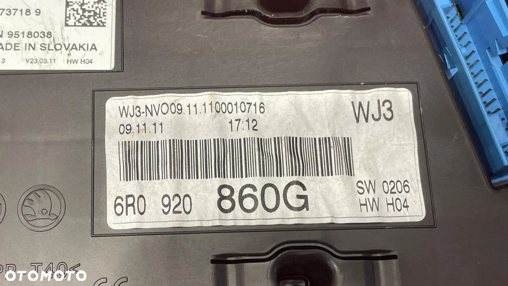 VW POLO 6R 3D 1.2 LICZNIK ZEGAR OBROTOMIERZ 6R0920860G - 2