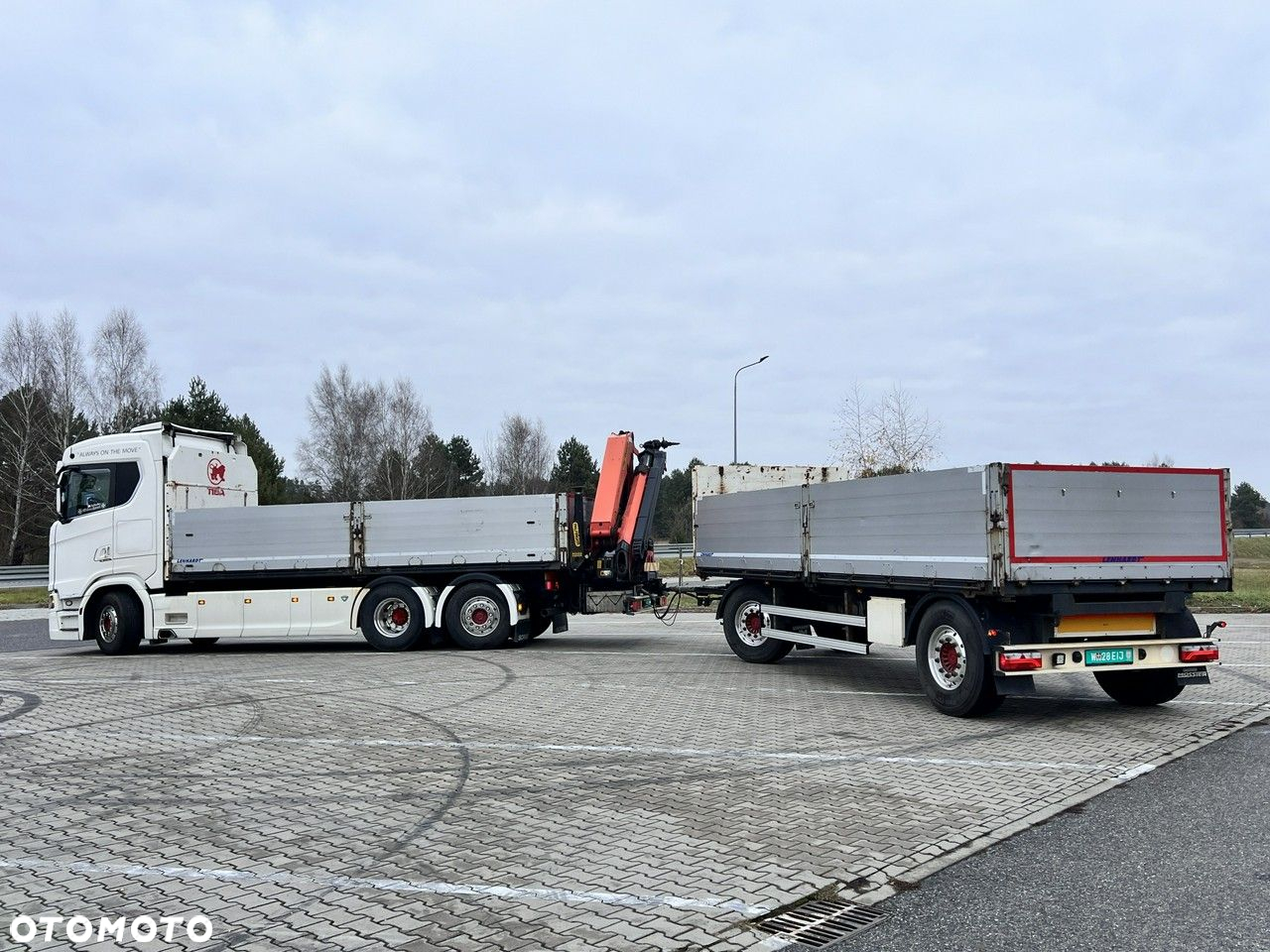 Scania s730 zestaw z przyczepa 2017/18 v8 palfinger dźwig z hds 6x2/4 - 28