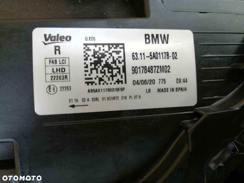 lampa lampy prawa bmw x1 f48 lift lci full led - 4