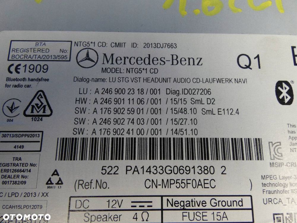 MERCEDES CLA W117 A W176 B W246 RADIO NAWIGACJA GPS - 3