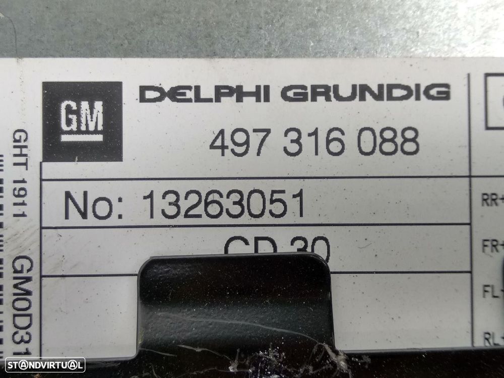 SISTEMA AUDIO / RADIO CD OPEL ASTRA H 2004 -497316088 - 1