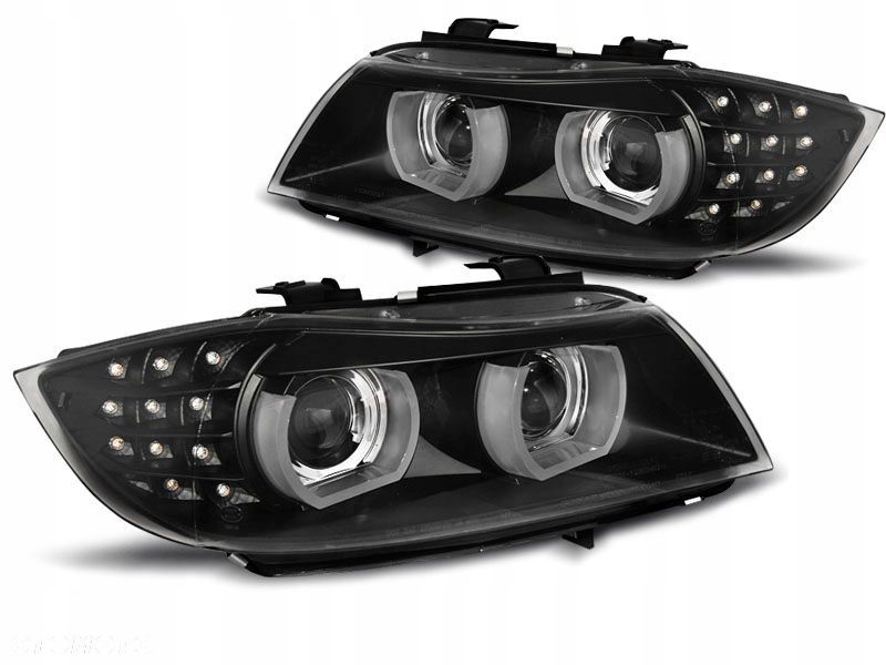 LAMPY REFLEKTORY BMW 3 E90 E91 09-11 XENON LED DRL BLACK AFS - 1
