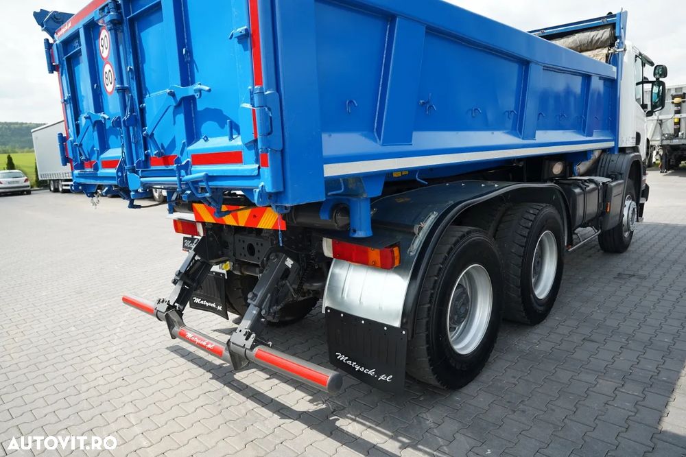 Scania P 380 / 6x4 / WYWROTKA DWU-STRONNA / HYDROBURTA / BOARDMATIC / MANUAL / - 22