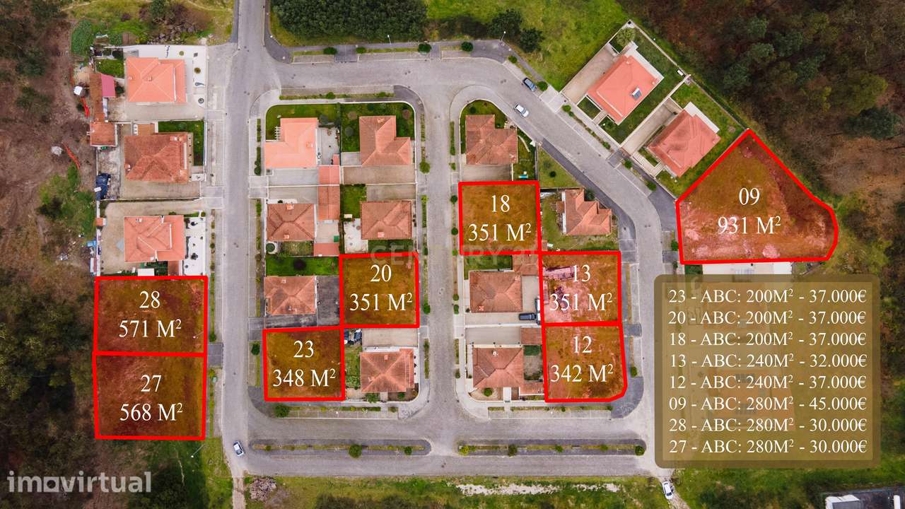 LOTE PARA CONSTRUÇÃO EM VILA MEÃ, AMARANTE (Lote 9) - Grande imagem: 2/5
