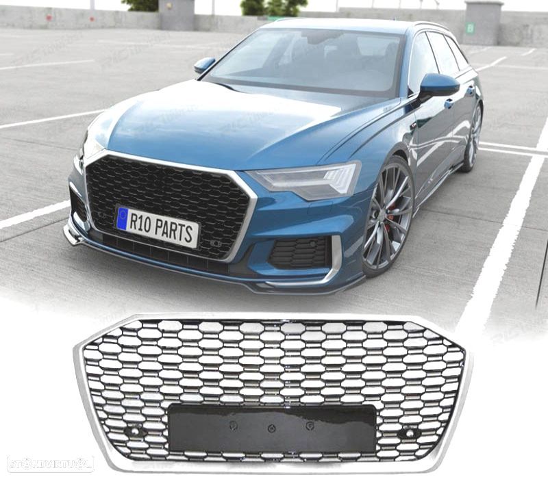 GRELHA AUDI A6 19-24 LOOK RS6 CROMADA - 1