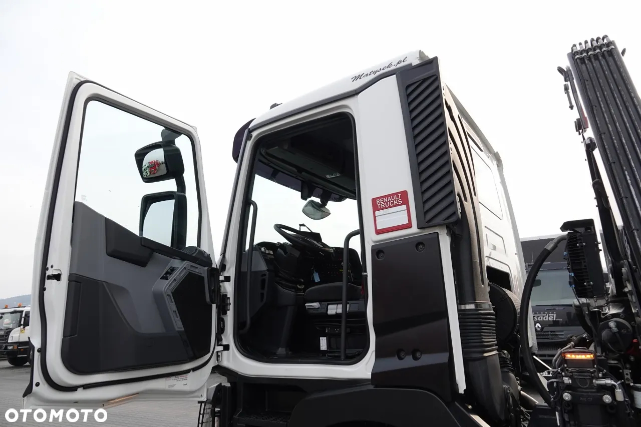 Renault C 380 / 6x2 / SKRZYNIOWY / HDS HIAB 138 B-3 WYSÓW 10,5 M / ROTATOR / STEROWANIE RADIOWE / + WINDA ZAŁADOWCZA / ZABUDOWA FIRANKA ZSUWANA / EURO 6 - 28