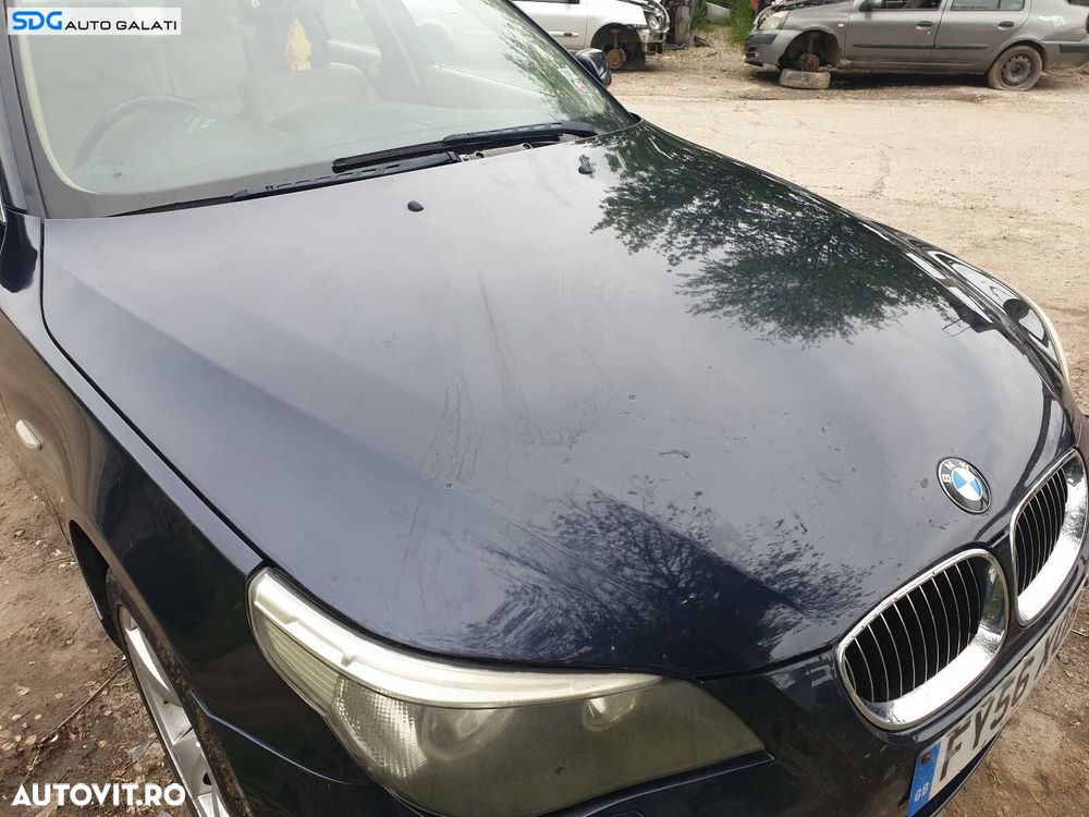 Capota Motor BMW Seria 5 E60 E61 2003 - 2007 Culoare Monaco Blau Metallic [1651] - 2