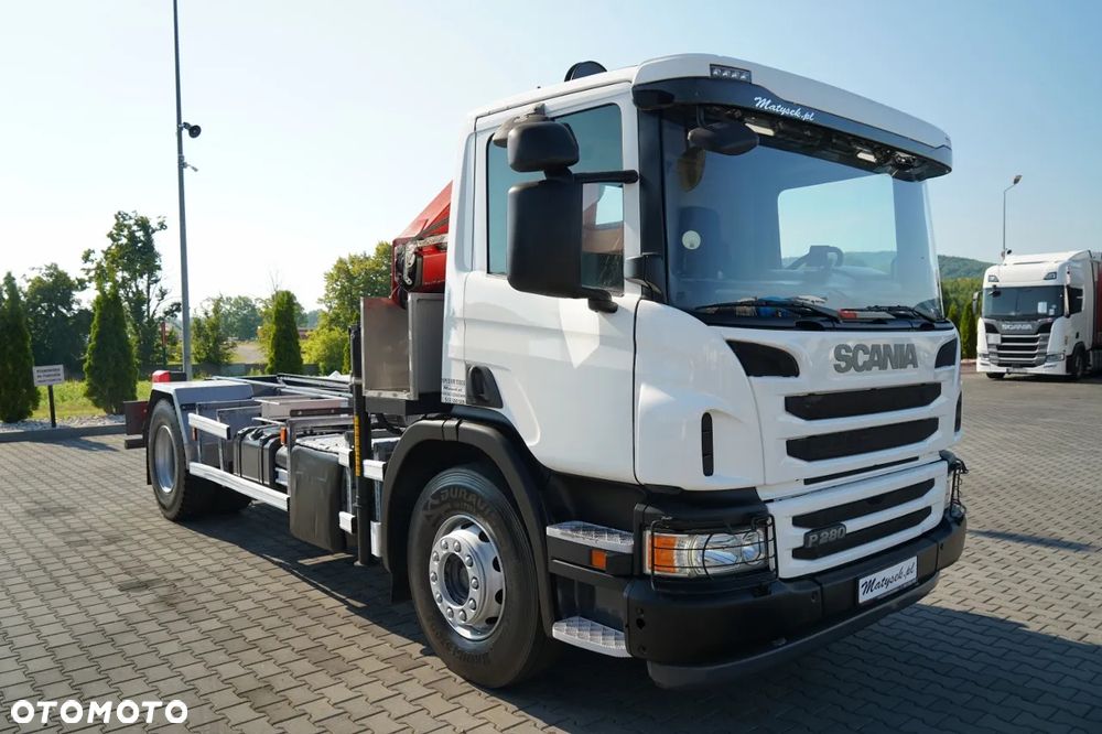 Scania P 280 / 4X2 / SIŁOWNIK DO WYWROTU / + HDS HMF 635 / UDŹWIG 1 500 KG / MAX WYSÓW 7 M / STEROWANIE RADIOWE / EURO 6 - 11