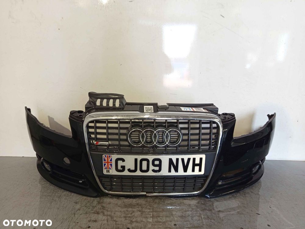+ ZDERZAK PRZÓD PRZEDNI AUDI A4 B7 S LINE S4 B7 LY9B CZARNY SPRYSKIWACZE LAMP XENON HALOGENY - 1