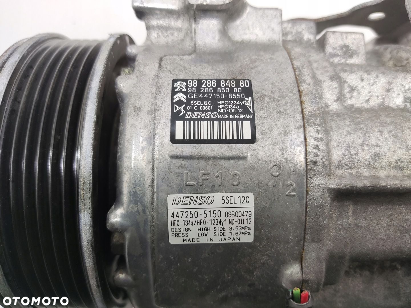 SPRĘŻARKA KLIMATYZACJI CITROEN DS 3 DS3 CROSSBACK 1.2 THP 19-22 9828684880 - 5