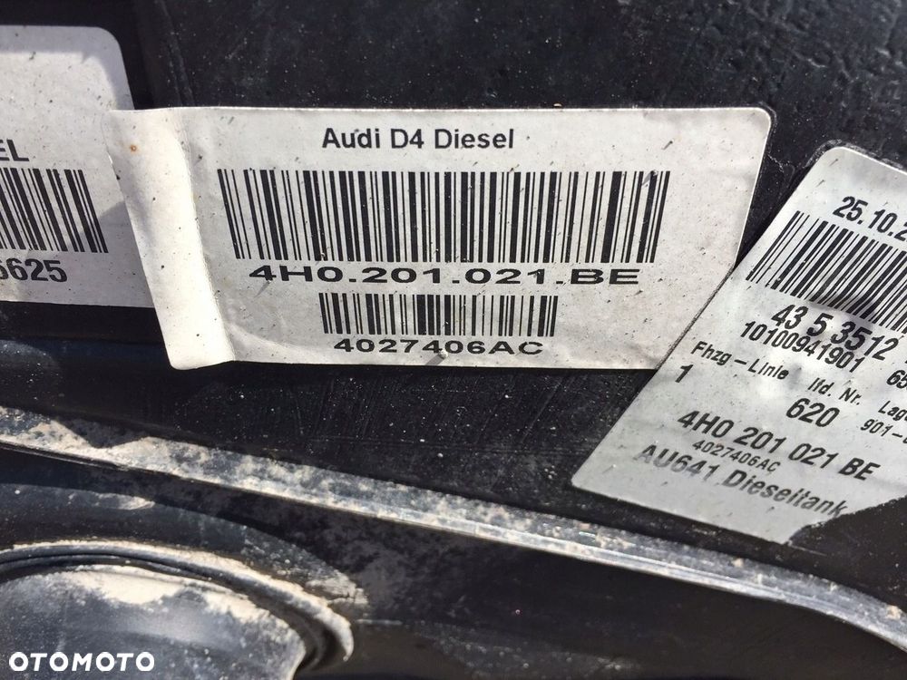 AUDI A8 D4 3.0 TDI BAK ZBIORNIK PALIWA 4H0201021BE - 11