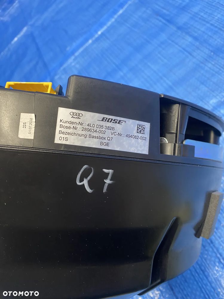 GŁOŚNIK TUBA SUBWOOFER 4L0035382B AUDI Q7 4L ; A6 ORYGINAŁ - 5
